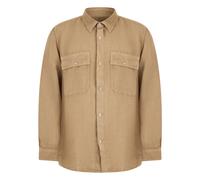 120% Lino - Camicia a maniche lunghe in lino - - Shirts - Uomo - Beige - S