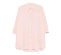120% Lino - Camicia in Lino a Maniche Corte Regular Fit - - Blouses & Shirts - Donna - Rosa - S