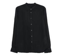 120% Lino - Camicia Slim-fit con Collo alla Coreana - - Shirts - Uomo - Blu - M