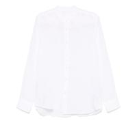 120% Lino - Camicia slim fit in lino bianco - - Shirts - Uomo - Bianco - M