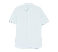120% Lino - Camicia Vestibilità Contemporanea - - Shirts - Uomo - Blu - S