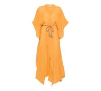 120% Lino - Long Linen Dress - - Blouses & Shirts - Donna - Arancione - ONE SIZE