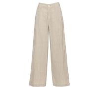120% Lino - Wide Pantaloni - - Trousers - Donna - Beige - M