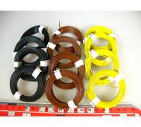 120 M Filo Marrone/Giallo/Nero Per Fleischmann H0+N Scambi #Q11x2