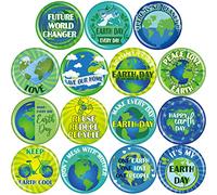 120 mini bottoni per la Giornata della Terra, spille da terra con bottone a forma di cartone animato, accessori per bambini, donne, cappelli, zaini, distintivi, giacche, abbigliamento, attività educative e di apprendimento, 15 stili, Plastica Stagno
