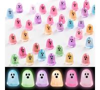 120 mini fantasmi, fantasmi in resina fosforescente, statue in miniatura di Halloween per decorazioni, perfette per case delle bambole, paesaggi e feste(Mixed color,180 Pcs)