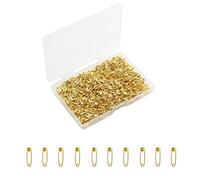 120 mini spille da balia dorate da 1,9 cm per abbigliamento, in acciaio nichelato resistente alla ruggine, per lavori artigianali e cucito, chiusura del bordo per etichette da appendere