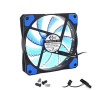 120 mm PC Computer ultra silenzioso PORTATO Radiatore della ventola di raffreddamento, 1 2 cm 120x120x2 Ventola del computer da 5 mm 12V, 1 2VDC 3P IDE 4D (2wire) (Blade Color : 1blue 4pcs screw)