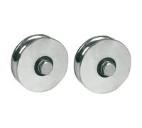 120 mm Ruota a gola tonda con 2 cuscinetti a sfera - Set di 2