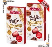 120 no 100 Cialde Capsule Caffè Ginseng Ristora compatibili Respresso Nespresso