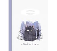 120-Page Lined Notebook, Halloween Black Cat in Watercolor: 8.5" x 11" Spooky Yet Cute Cat Illustration - Perfect for Taking Notes, Journaling, Sketching, School or Everyday Inspiration!