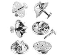 120 paia di ricambio di farfalla frizione Tie Tacks pin, 8 mm, lunghezza pin per bricolage, argento