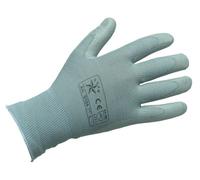 120 PAIA GUANTI DA LAVORO MAGAZZINO IN NYLON E POLIURETANOTAGLIE DA 7 A 11 GRIGI