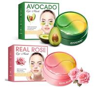 120 Pcs Collagene Patch Occhi, Patch Occhiaie e Borse, Anti Rughe, Rimuovi Borse e Puffiness, Maschera Contorno Occhi Occhiaie, Estratto di Rosa ed Estratto di Avocado, Contorno Occhi Idratante