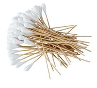 120 Pcs Cotton Fioc Lunghi 20 cm Pulizia Orecchie Cane Cottonfioc,Otoact Cane Orecchie Bastoncini di Cotone per Animali,Bastoncini di Legno con Cotone per Pulizia Animali Domestici Orecchie