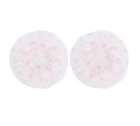 120 Pcs Microphone Caps Disposable | Non - Woven Particle & Saliva Guard Replacement Covers for Handheld Microphones/Home/Studio | 7x7.6cm (red dot white)