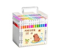 120 pennarelli acrilici professionali con scatola portaoggetti per tazze in