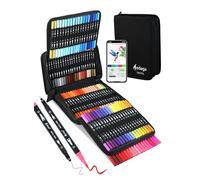 120 pennarelli numerati a doppia punta con app gratuita, penne extra fini e punte a pennello per adulti, pennarelli da colorare per libri da colorare, bullet journaling, appunti, pianificatore