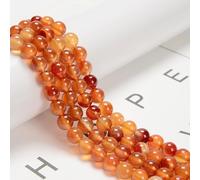 120 perline di agata arancione naturale con potere curativo, corniola rotonda da 6 mm, per gioielli, bracciali, orecchini, fai da te