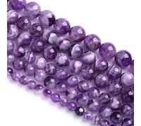 120 perline di cristallo di quarzo naturale, 6 mm, viola ametista, perline sfuse per la creazione di gioielli fai da te, grado A+