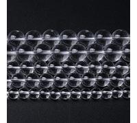 120 perline rotonde sfuse in cristallo di quarzo da 6 mm, in pietra naturale, per la creazione di gioielli, braccialetti e collane fai da te, 2 fili, 81,3 cm