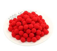 120 Pezzi 15mm Pompon Passamaneria Pompon Cotone Pompom Palla Mini Ponpon Palline Decorativo Pom Pon Natalizi Pom Pom Colorati Piccoli Pon Pon Piccole Pon Pon Feltro Pompon per Fai da Te (02_ Rosso)