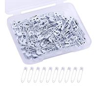 120 Pezzi 19mm Spille da Balia, Mini Spille da Balia in Metallo Safety Pins per Cucito Artistico e Creazione di Gioielli (Bianco)