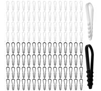 120 Pezzi 2 Diverse Dimensioni Fermacavi,Fermacavi Muro, Fermacavo,per Gestione dei Cavi Elettrici, Cavi Ethernet, Cavi Telefonici, USB (Bianco 3-13mm,Nero 6-20mm)