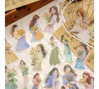 120 Pezzi Adesivi per Scrapbooking，Trasparenti Set Adesivi Lass Scrapbooking per Album Fai da Te ， Carte, Buste，Adesivo in PET per Diari, Creazione di Biglietti, Journaling Decorativi