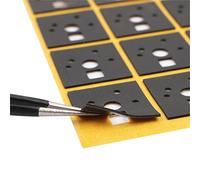 120 pezzi Adesivo per interruttore di tastiera meccanica Cuscinetti per albero Rumore Smorzatore Schiuma Pad Isolamento Film Silenziatore Pad per lo stabilizzatore di interruttori (PE)