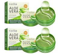 120 Pezzi Aloe Vera Maschera Occhi, Aloe Vera Eye Mask, Patch Occhiaie e Borse Collagene, Anti-Rughe e Anti-Occhiaie, Rimuovi Borse e Puffinesss, Idrata Anti-Età