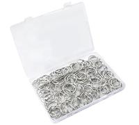 120 Pezzi Anelli Del Libro 25 mm, Metallo Anelli Rilegatura con Scatola Portaoggetti, Leaf Binder Metallici per Album Fotografici, Quaderni, Raccoglitori, Album Di Ritagli, Schede (25mm)