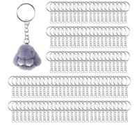120 Pezzi Anelli Portachiavi con Catene,Ganci Portachiavi da 25 mm con Anello Aperto,Keychain Catena Pendenti Fai da te,DIY Altro Metallo Key Chain per Chiavi,Creazione di Gioielli,Artigianato