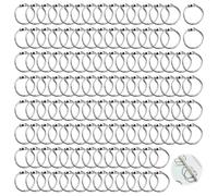 120 Pezzi Anelli Rilegatura14 mm, Anelli per Rilegatura, Anelli in Metallo per Libri, anello Portachiavi per Album di Ritagli, Album, Quaderni e Organizzazione di Documenti