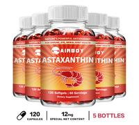 120 pezzi Astaxantina 12 mg - antiossidante, supporta la salute della