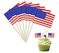 120 Pezzi Bandiere Americane Stuzzicadenti, Piccoli Stuzzicadenti Americani,Bandiere Cocktail stick, cupcake Topper,Mini Bandierine America Stuzzicadenti,per cocktail party