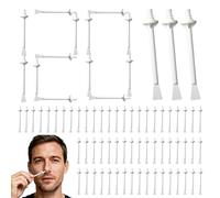 120 Pezzi Bastoncini di Cera Nasale,Rimuovi facilmente i peli del naso,8cm | PVC Delicato, Ipoallergenico Pelle, Doppia Faccia, Uso Semplice, Unisex, Depilazione Nasale,Bastoncini per Ceretta al Naso