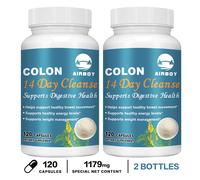 120 pezzi Colon 14 Day Cleanse Capsule - Psyllium Husk - Gut Cleanse Detox, n