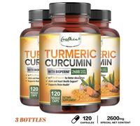 120 pezzi curcuma curcumina 2600 mg - BioPerine - supporto articolare ad