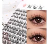 120 pezzi di ciglie finte a grappolo, dall'aspetto naturale a spesso, facili da applicare da soli con adesivo, riutilizzabili, adatte per principianti, estensioni di ciglie a grappolo, ciuffetti di ci