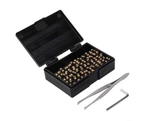 120 pezzi di lettere in rame per stampa a caldo, carattere termico per la marcatura del codice data e il numero di lotto, compatibili con macchine di codifica manuali