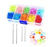 120 pezzi di Marcatori punti per lavoro a maglia, con 4 pcs Aghi con Occhi Grandi, Maglia Clip Marcatori In Plastica, uncinetto, essere utilizzato per cucire e scrapbook