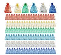 120 Pezzi Di Sacchetti Di Garza Colorati, Sacchetti A Rete, Sacchetti Con Doppia Corda Con Coulisse, Sacchetti Di Garza Per Caramelle Nuziali, Adatti Per Confezioni Regalo Di Nozze E Compleanno