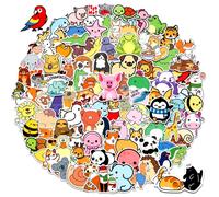 120 pezzi di simpatici adesivi di animali per bambini, adesivi in vinile impermeabili all'ingrosso, confezione di adesivi per bottiglia d'acqua,