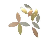 120 pezzi di tessere di mosaico in vetro con foglie di petali, forniture di vetro for l'artigianato, specchi artigianali, decorazioni for specchi per l'arte e l'artigianato(Rose Gold Mirror)
