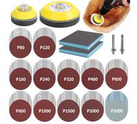 120 Pezzi Dischi Abrasivi, Platorello per Trapano Da 50Mm 75Mm, Carta Abrasiva G