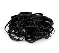 120 pezzi elastici riutilizzabili, 60 x 5 mm, elastici ufficio grandi, cinghie elastiche nero, per raccoglitori, libri, penne, giornali, rotoli