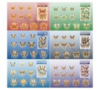 120 Pezzi Farfalla Cucciolo Adesivi Ghiaccio Cristalli Trasparente