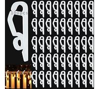 120 Pezzi Grondaia di Natale, Ganci da Grondaia Bianco, Clip per Luce Natalizia Ganci a Clip, Plastica Grondaie Gancio,Grondaie all'Aperto Clip, per Matrimoni, Natale