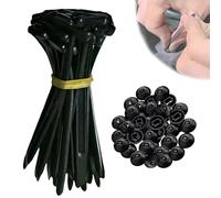 120 Pezzi in nylon universale per cavi Tie Buckle, fibbia universale, robusta, autobloccante, Fibbia autobloccante Ca-ble T-ies, strumento per riparazioni quotidiane, fissaggio rapido (Nero)